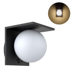 Solar LED Sfera Φωτιστικό Εξωτερικού Χώρου 1000LM με PIR Αισθητήρα και 4 Λειτουργίες Φωτισμού – IP54 4000K (Λευκό φως)