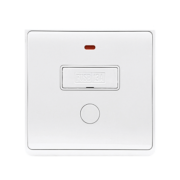 LONDON OUTLET WITH FUSE AND LED INDICATOR WHITE