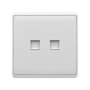 Elmark Πρίζα Δικτύου LONDON Διπλή RJ45 – Λευκή