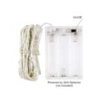 100020 Αδιάβροχα Λαμπάκια LED 4Watt Λευκό με Μπαταρία & Κοντρόλερ – 100τμχ / 10 Μέτρα - Image 3