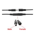 100032 Καλώδιο Τροφοδοσίας DC 15CM από Jack Male 2.1x5.5mm σε 2 x 0.3mm Ατερμάτιστο Καλώδιο - Image 2