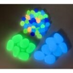 100420 Μεγάλα Διακοσμητικά Φωσφοριζέ Βότσαλα 1KG (Λευκό) - Image 4