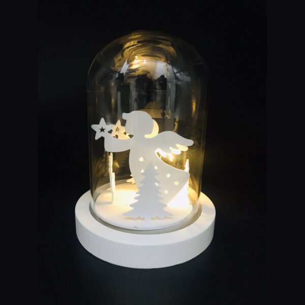 Διακοσμητική Φωτιστική Γυάλα Αγγελάκια 18CM - Image 3