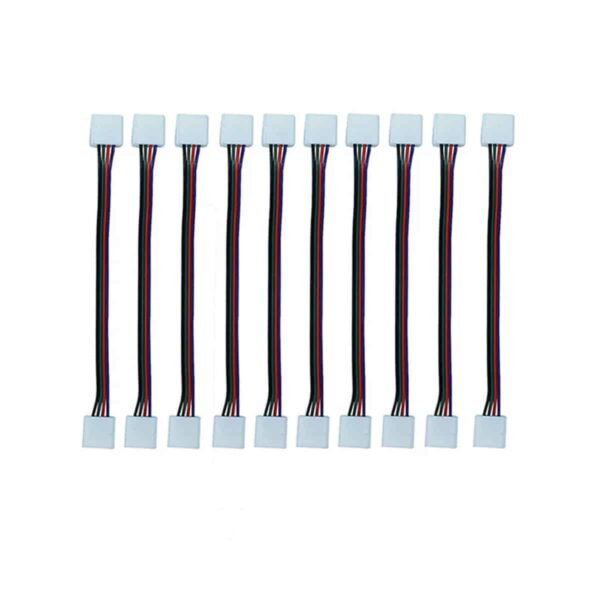 100062 Διπλός Ταχυσύνδεσμος με 15cm Καλώδιο για Ταινίες LED Strip to Strip RGB 7.2W και 14.4W - 10mm - Image 4