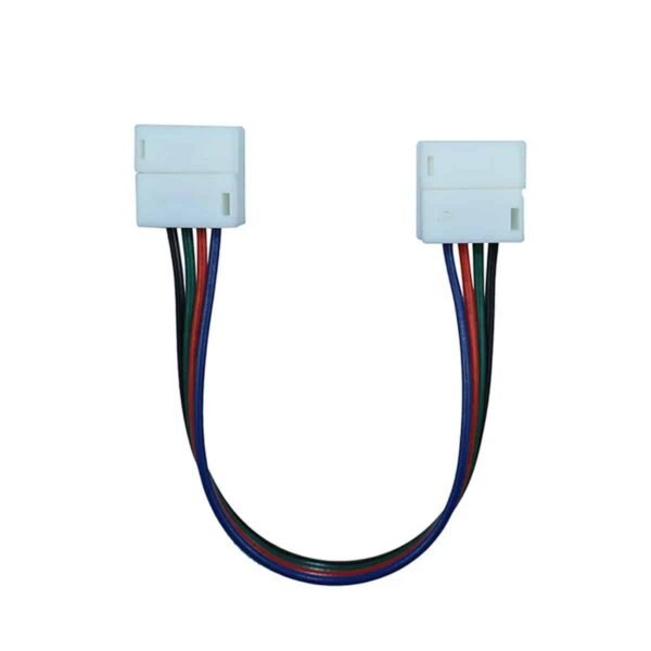 100062 Διπλός Ταχυσύνδεσμος με 15cm Καλώδιο για Ταινίες LED Strip to Strip RGB 7.2W και 14.4W - 10mm - Image 3