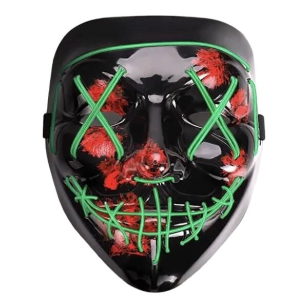 100238 Μάσκα με φωτισμό Led Neon Πράσινο - Image 3