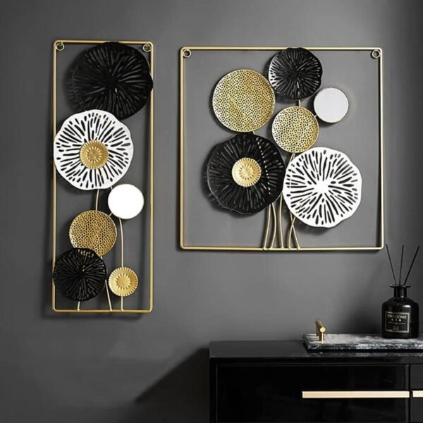 101325 Μεταλλικό Διακοσμητικό Τοίχου Flower-A 45x45CM - Image 3