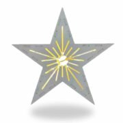 Ξύλινο Διακοσμητικό Νιφάδα με LED