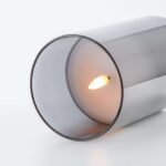 101158 Paraffin Wax Γυάλινο Σετ 3 κεράκια LED θερμό χρώμα φιμέ με χειριστήριο - Image 4