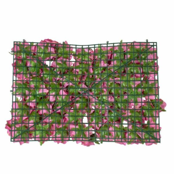 Τεχνητό Διακοσμητικό Πάνελ Λουλουδιών Μ60 x Π40 x Υ6cm Ορτανσία Κόκκινο - Image 3