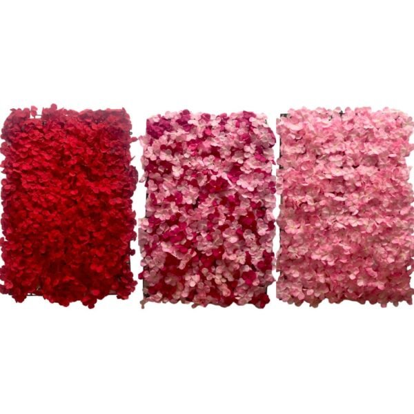 Τεχνητό Διακοσμητικό Πάνελ Λουλουδιών Μ60 x Π40 x Υ6cm Ορτανσία Κόκκινο - Image 2