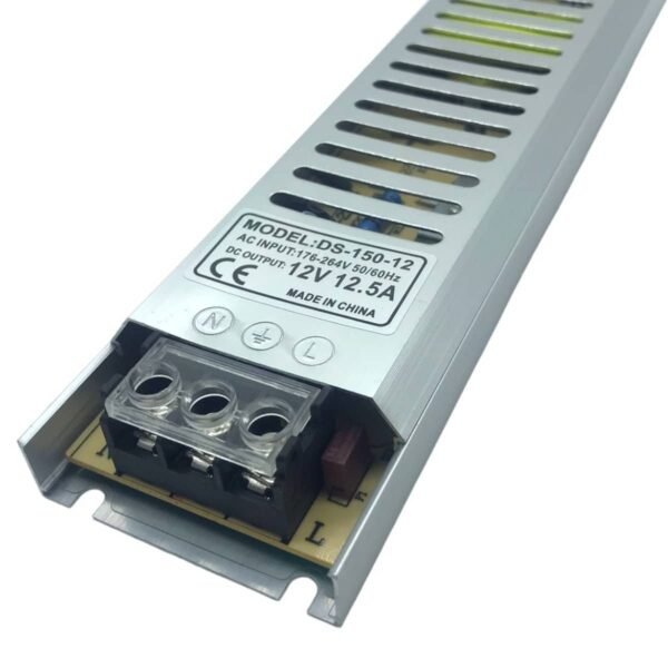 100646 Μεταλλικό Τροφοδοτικό LED Ultra Slim 150W 12V - 12.5A - IP20 - 2 Χρόνια Εγγύηση - Image 2