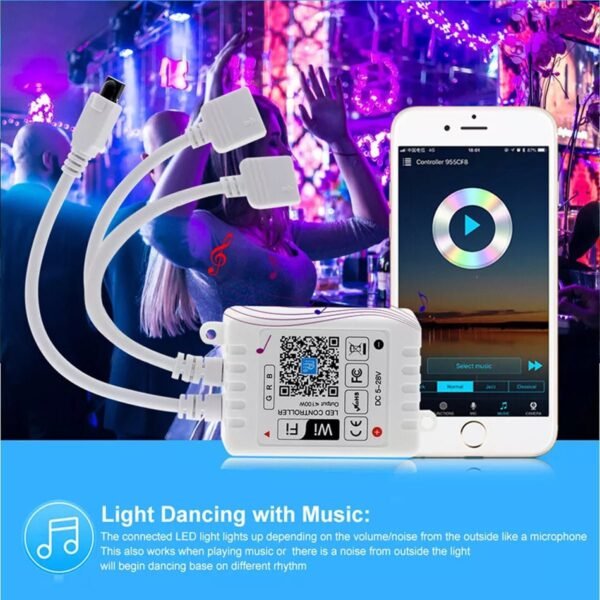 100857 Ασύρματος WiFi LED RGB Controller Smart Home με IR & 2 Εξόδους – 12-24V / 288W – Συμβατός με Alexa & Google Home - Image 2