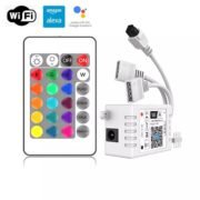 100857 Ασύρματος WiFi LED RGB Controller Smart Home με IR & 2 Εξόδους – 12-24V / 288W – Συμβατός με Alexa & Google Home