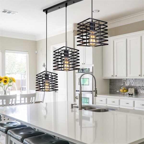 101322 CAROLINE Μεταλλικό Κρεμαστό φωτιστικό 1ΧΕ27 16x16cm - Image 3