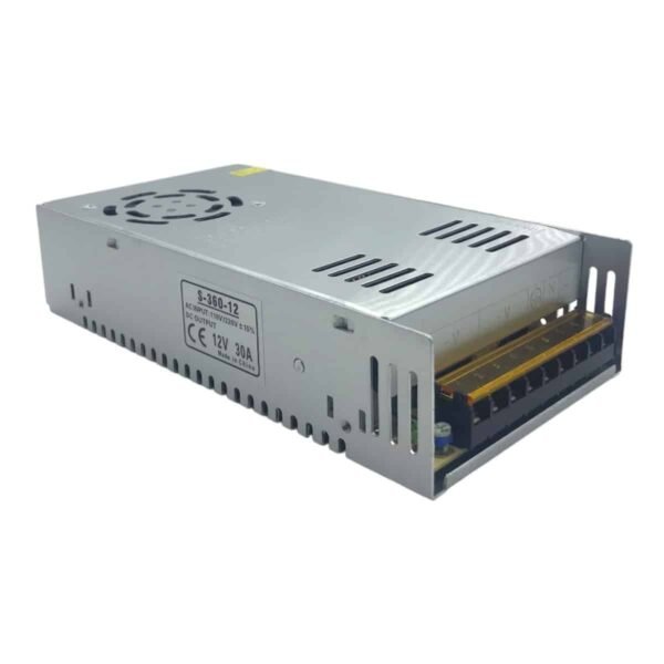 100081 Μεταλλικό Τροφοδοτικό LED 360W 30A - AC 220-240V σε DC 12V - IP20 - 2 Χρόνια Εγγύηση - Image 2