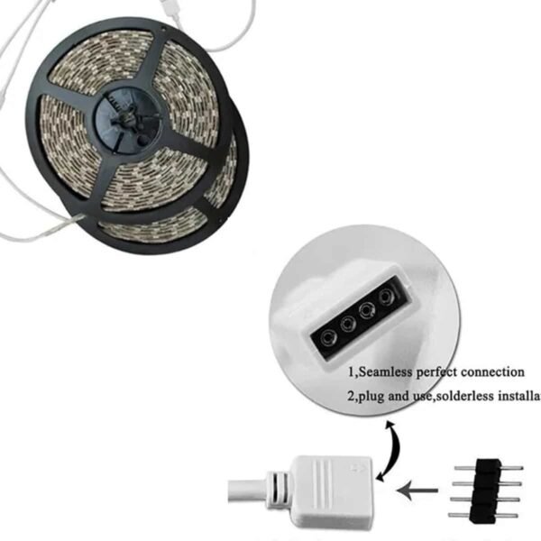 101350 Ταχυσύνδεσμος Τροφοδοσίας Splitter 1 σε 4 – 4 PIN Female για Ταινίες LED RGB 10mm - Image 2