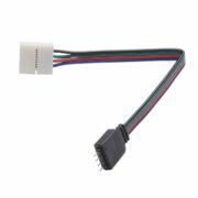 100061 Ταχυσύνδεσμος Τροφοδοσίας  - Strip To Power Connector 4 PIN Male για Ένωση 1 x RGB Ταινία LED Πλάτους 10mm