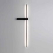 GB0111 LED Minimal Φωτιστικό Τοίχου 12W 60CM AC 85-265V 4000Κ Λευκό Ημέρας 960Lm Μαύρο