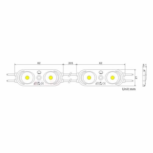 Osram Chip LED Module Επιγραφών 2W 12VDC 200LM 6000K IP67 - Image 3