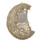 L7RT0019 Rattan Κρεμαστό Φωτιστικό Moon 1XE27 - Image 3