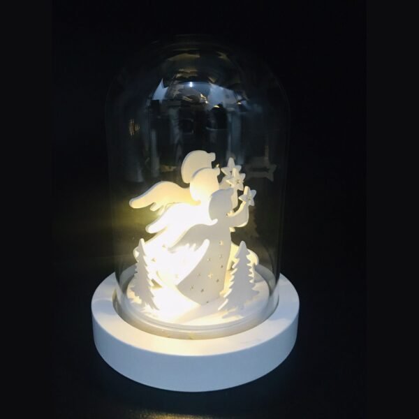 Διακοσμητική Φωτιστική Γυάλα Αγγελάκια 18CM - Image 4