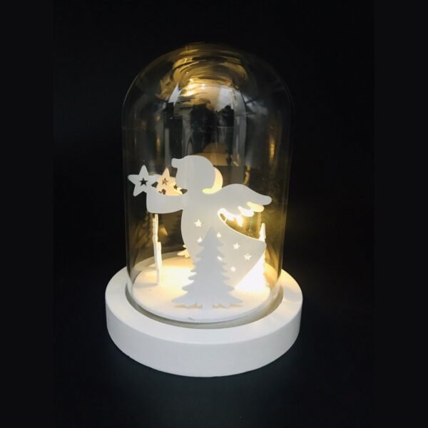 Διακοσμητική Φωτιστική Γυάλα Αγγελάκια 18CM - Image 3