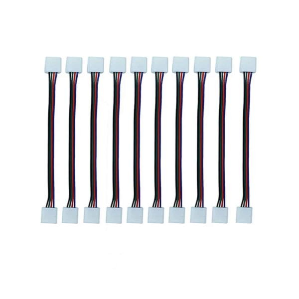 100062 Διπλός Ταχυσύνδεσμος με 15cm Καλώδιο για Ταινίες LED Strip to Strip RGB 7.2W και 14.4W - 10mm - Image 4