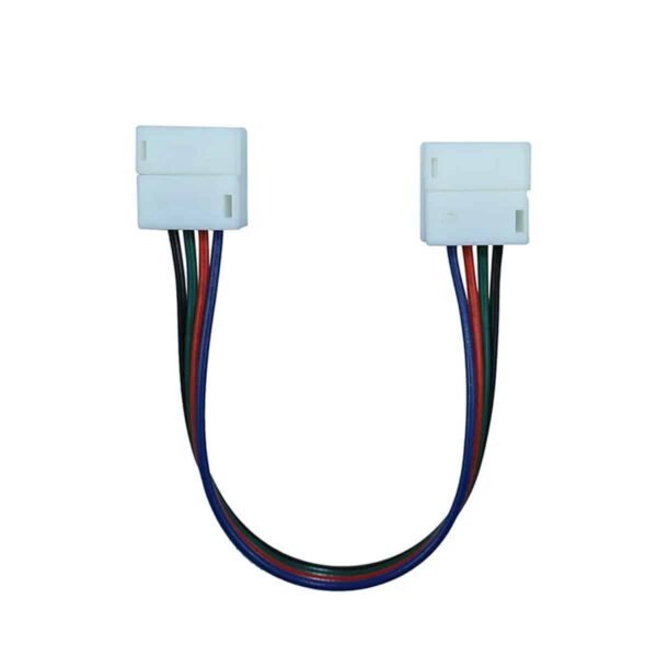 100062 Διπλός Ταχυσύνδεσμος με 15cm Καλώδιο για Ταινίες LED Strip to Strip RGB 7.2W και 14.4W - 10mm - Image 3