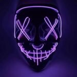 100239 Μάσκα με φωτισμό Led Neon Φούξια