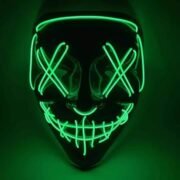 100238 Μάσκα με φωτισμό Led Neon Πράσινο