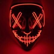 100595 Μάσκα με φωτισμό Led Neon Κόκκινο