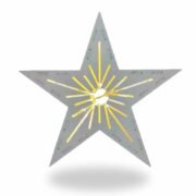 Ξύλινο Διακοσμητικό Νιφάδα με LED