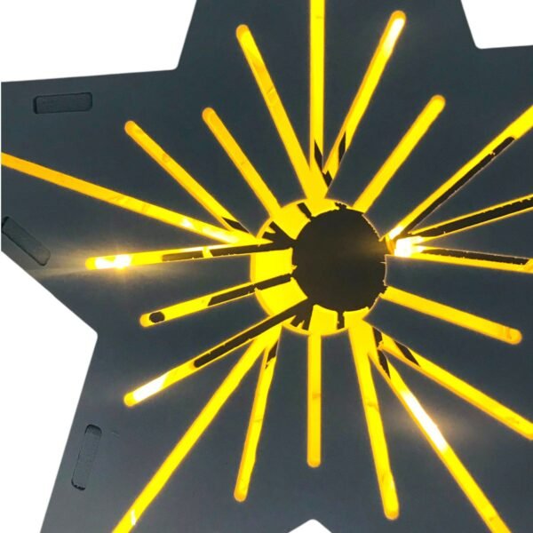 Ξύλινο Διακοσμητικό Νιφάδα με LED - Image 3