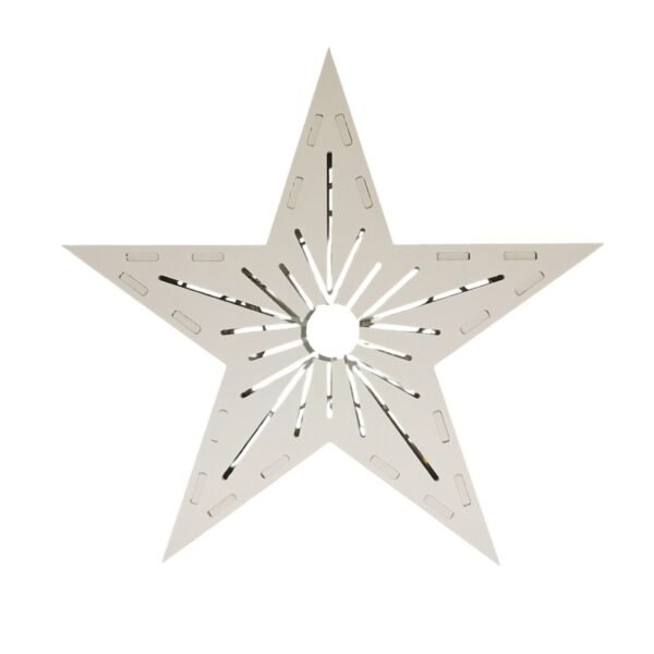 Ξύλινο Διακοσμητικό Νιφάδα με LED - Image 2