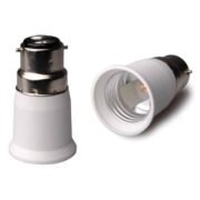 100110 Πλαστικός Αντάπτορας Μετατροπέας από 1xΒ22 (Μπαγιονέτ) Ντουί σε 1xE27 Ντουί Λευκό