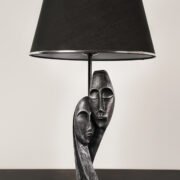 TLT 1263-ΝΜ ΕΠΙΤΡΑΠΕΖΙΑ ΛΑΜΠΑ ΜΑΥΡΗ ΜΕ ΦΙΓΟΥΡΑ ΖΕΥΓΑΡΙ ΑΣΗΜΙ