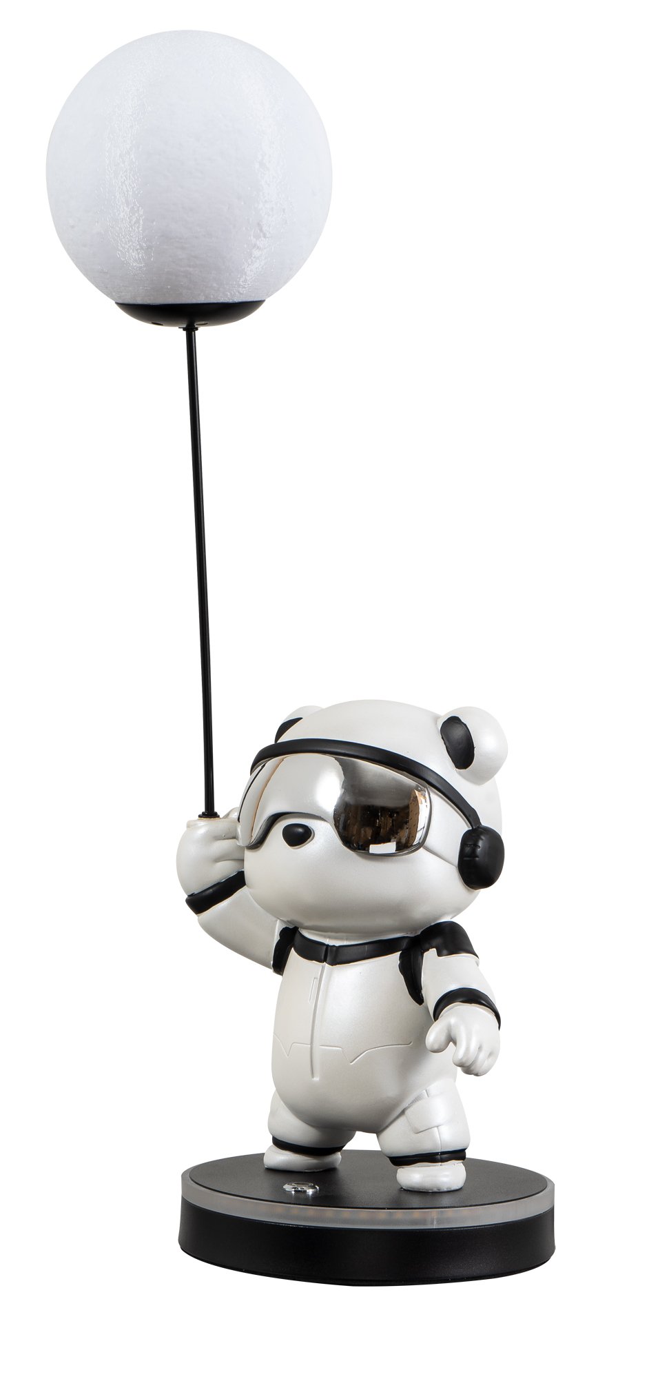 0167b0f805-7166-cd6c-ad30-019492b53169 TLC 1112 WH ΠΟΡΤΑΤΙΦ ΑΡΚΟΥΔΟΣ ΛΕΥΚΟΣ ΜΕ ΜΠΑΛΟΝΙ ΦΩΤΙΖΟΜΕΝΟ & ΒΑΣΗ ΦΩΤΙΖΟΜΕΝΗ LED - Image 1