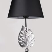 TLT 1267-NM ΕΠΙΤΡΑΠΕΖΙΑ ΛΑΜΠΑ ΜΑΥΡΗ ΜΕ ΦΙΓΟΥΡΑ ΦΥΛΛΟ ΝΙΚΕΛ ΜΑΤ