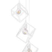 PDC 1249-3 WH CHN  ΡΟΖΕΤΑ ΜΕΤΑΛΙΚΗ 3/Φ ΜΕ ΚΡΕΜΑΣΤΟΥΣ ΛΕΥΚΟΥΣ  ΚΥΒΟΥΣ 3ΧΕ27