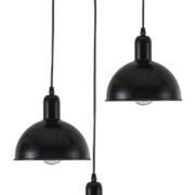 PDA 206-3 ΣΤΡΟΓΓΥΛΗ ΡΟΖΕΤΑ 3/Φ ΜΕ ΚΑΜΠΑΝΕΣ ΜΑΥΡΕΣ ΑΝΙΣΟΠΕΔΕΣ 3ΧΕ27