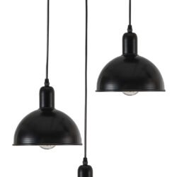 PDA 206-3 ΣΤΡΟΓΓΥΛΗ ΡΟΖΕΤΑ 3/Φ ΜΕ ΚΑΜΠΑΝΕΣ ΜΑΥΡΕΣ ΑΝΙΣΟΠΕΔΕΣ 3ΧΕ27