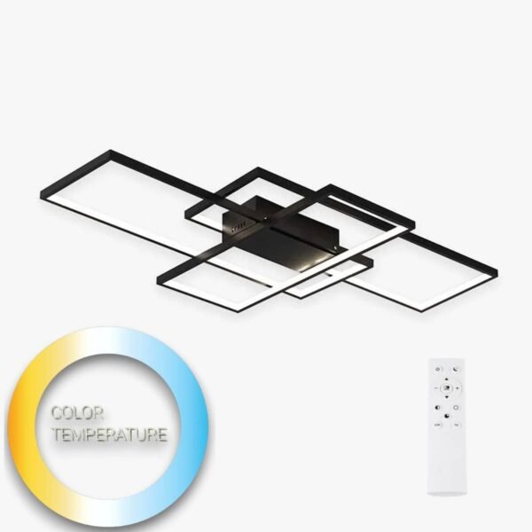 101490 QUATTRO LED Κρεμαστό Φωτιστικό Οροφής 108W 8640Lm CCT Dimmable με χειριστήριο - Image 2