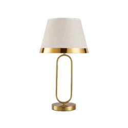 TLC 8814 ΕΠΙΤΡΑΠΕΖΙΑ ΛΑΜΠΑ  ΧΡΥΣΗ ΟΒΑΛΑ ΒΑΣΗ ΜΕ ΑΜΠΑΖΟΥΡ ΜΠΕΖ ΧΡΥΣΟ ΣΙΡΙΤΙ 1xE-27