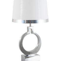 TLC 8813 CR ΕΠΙΤΡΑΠΕΖΙΑ ΛΑΜΠΑ ΝΙΚΕΛ ΣΤΡΟΓΓΥΛΗ ΒΑΣΗ ΑΜΠΑΖΟΥΡ ΜΠΕΖ ΑΣΗΜΙ ΣΙΡΙΤΙ 1xE27