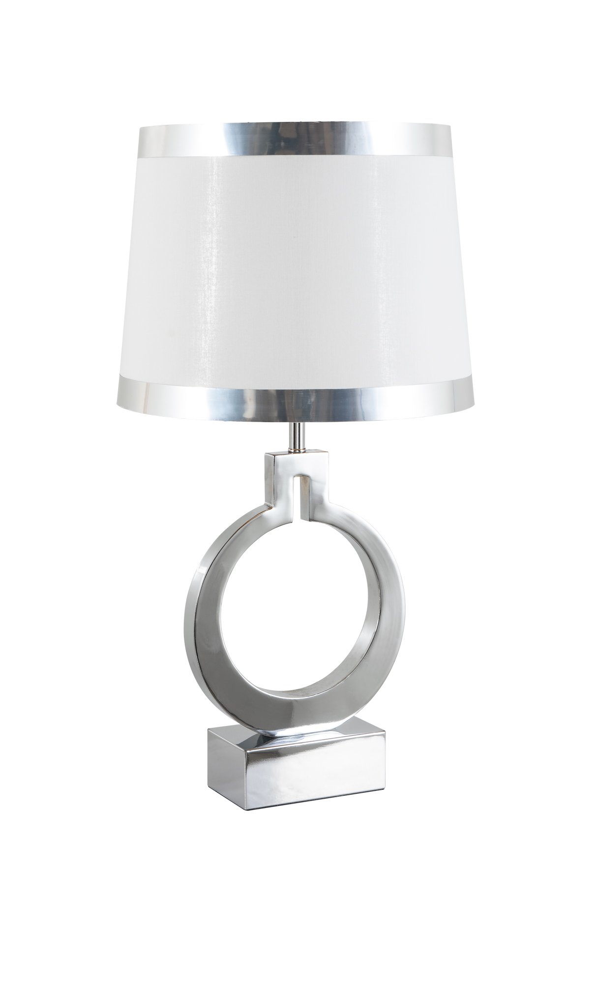 12598eeceb-758f-8a34-a828-0193badd30ca TLC 8813 CR ΕΠΙΤΡΑΠΕΖΙΑ ΛΑΜΠΑ ΝΙΚΕΛ ΣΤΡΟΓΓΥΛΗ ΒΑΣΗ ΑΜΠΑΖΟΥΡ ΜΠΕΖ ΑΣΗΜΙ ΣΙΡΙΤΙ 1xE27 - Image 1