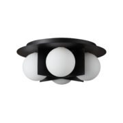 CCC 551 BK ΠΛΑΦΟΝΙΕΡΑ ΜΕΤΑΛΛΙΚΗ ΒΑΣΗ ΜΑΥΡΗ ΜΕ 4 ΜΠΑΛΕΣ 4xG9