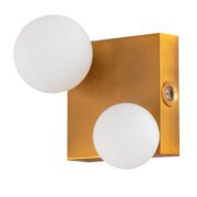 WLC 2487-2 ΑΠΛΙΚΑ ΤΕΤΡΑΓΩΝΗ ΟΞΥΝΤΕ ΜΕ ΔΥΟ ΓΛΟΜΠΟΥΣ ΟΠΑΛΙΝΑ 2xG9 + LED ΣΠΟΤ