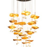 PDC 1290-18 ΠΟΛΥΦΩΤΟ ΜΠΡΟΥΤΖΙΝΟ LED ME ΦΥΛΛΑ ΝΟΥΦΑΡΑ ΧΡΥΣΑ