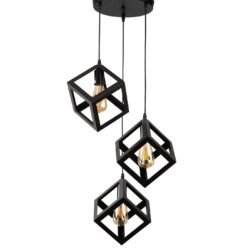 PDC 1249-3 ΒΚ CHN  ΡΟΖΕΤΑ ΜΕΤΑΛΙΚΗ 3/Φ ΜΕ ΚΡΕΜΑΣΤΟΥΣ ΜΑΥΡΟΥΣ ΚΥΒΟΥΣ 3ΧΕ27